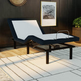 Twin XL Adjustable Base Metal Zero Clearance Wireless Remote - Driftwood - Omega Lifestyles