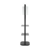 Two Tiered Vertical Iron Shelving Stand With Light - Sleep Galleria
