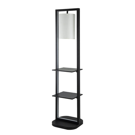 Two Tiered Vertical Iron Shelving Stand With Light - Sleep Galleria