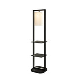 Two Tiered Vertical Iron Shelving Stand With Light - Sleep Galleria