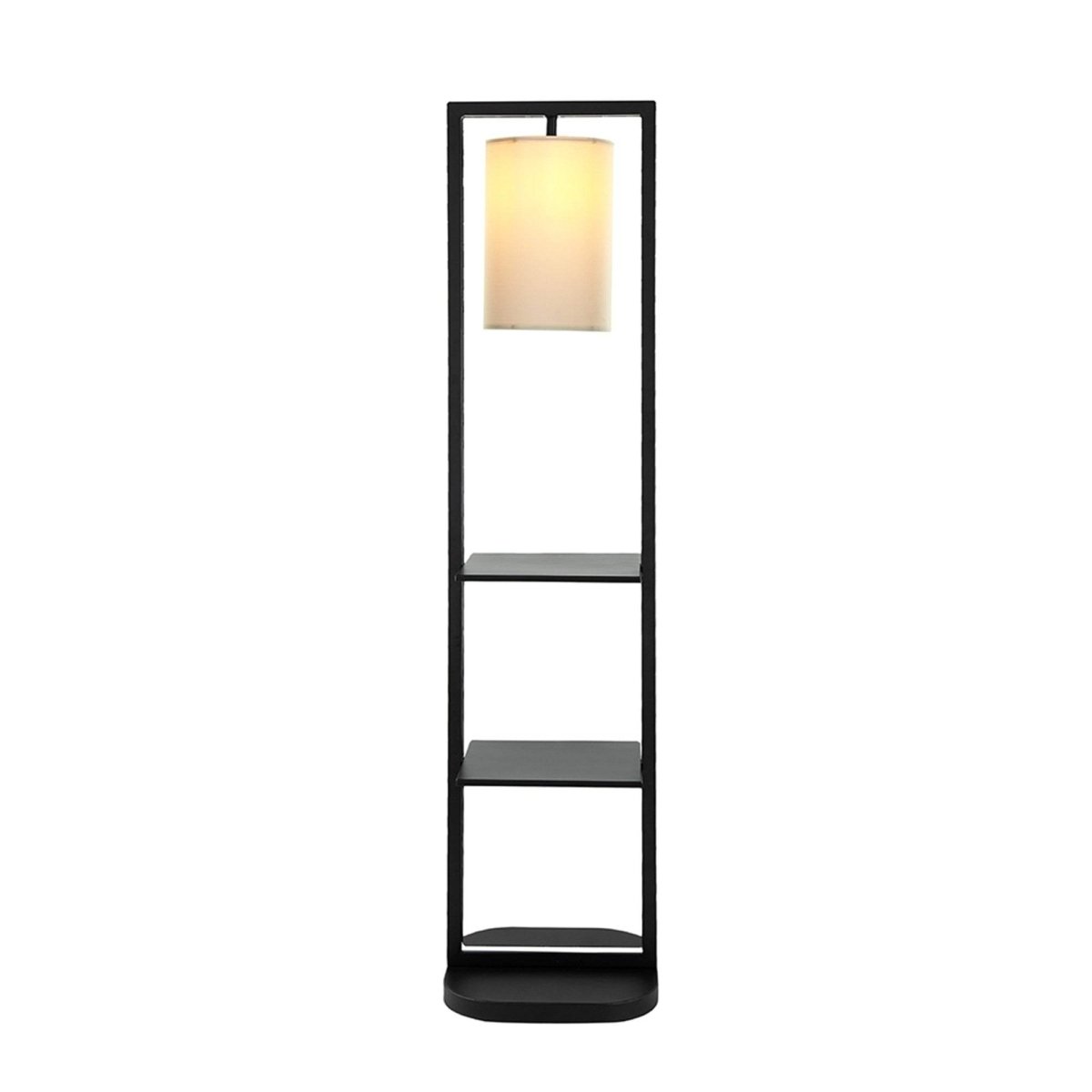Two Tiered Vertical Iron Shelving Stand With Light - Sleep Galleria