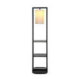 Two Tiered Vertical Iron Shelving Stand With Light - Sleep Galleria