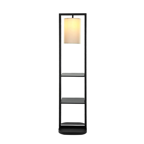 Two Tiered Vertical Iron Shelving Stand With Light - Sleep Galleria