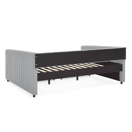 Upholstered Linen Daybed With Two Storage Drawers - Sleep Galleria