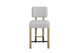 Upholstered Oak Counter Height Stool Set of 2 - Omega Lifestyles