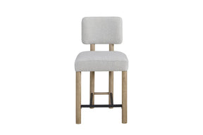 Upholstered Oak Counter Height Stool Set of 2 - Omega Lifestyles