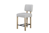 Upholstered Oak Counter Height Stool Set of 2 - Omega Lifestyles