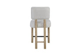 Upholstered Oak Counter Height Stool Set of 2 - Omega Lifestyles