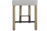 Upholstered Oak Counter Height Stool Set of 2 - Omega Lifestyles