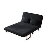Velvet Convertible 55 - Inch Tri - Fold Sleeper Sofa Bed - Driftwood - Omega Lifestyles