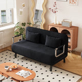 Velvet Convertible 55 - Inch Tri - Fold Sleeper Sofa Bed - Driftwood - Omega Lifestyles