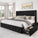 Velvet Upholstered Platform Bed Frame With Storage Drawers - Omega Lifestyles