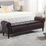 Velvet Upholstered Storage Bench - Omega Lifestyles