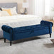 Velvet Upholstered Storage Bench - Omega Lifestyles
