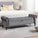 Velvet Upholstered Storage Bench - Omega Lifestyles