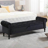 Velvet Upholstered Storage Bench - Omega Lifestyles