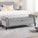 Velvet Upholstered Storage Bench - Omega Lifestyles