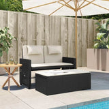 Versatile Adjustable Reclining PE Rattan Outdoor Patio Bench - Omega Lifestyles