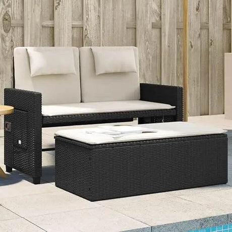 Versatile Adjustable Reclining PE Rattan Outdoor Patio Bench - Omega Lifestyles