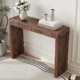 Walnut Grain MDF Bar Table With Storage Drawers - Omega Lifestyles