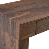 Walnut Grain MDF Bar Table With Storage Drawers - Omega Lifestyles