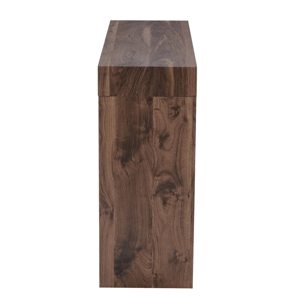 Walnut Grain MDF Bar Table With Storage Drawers - Omega Lifestyles