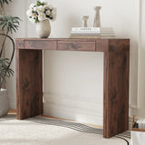 Walnut Grain MDF Bar Table With Storage Drawers - Omega Lifestyles