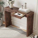 Walnut Grain MDF Bar Table With Storage Drawers - Omega Lifestyles