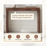 Walnut Grain MDF Bar Table With Storage Drawers - Omega Lifestyles