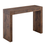 Walnut Grain MDF Bar Table With Storage Drawers - Omega Lifestyles