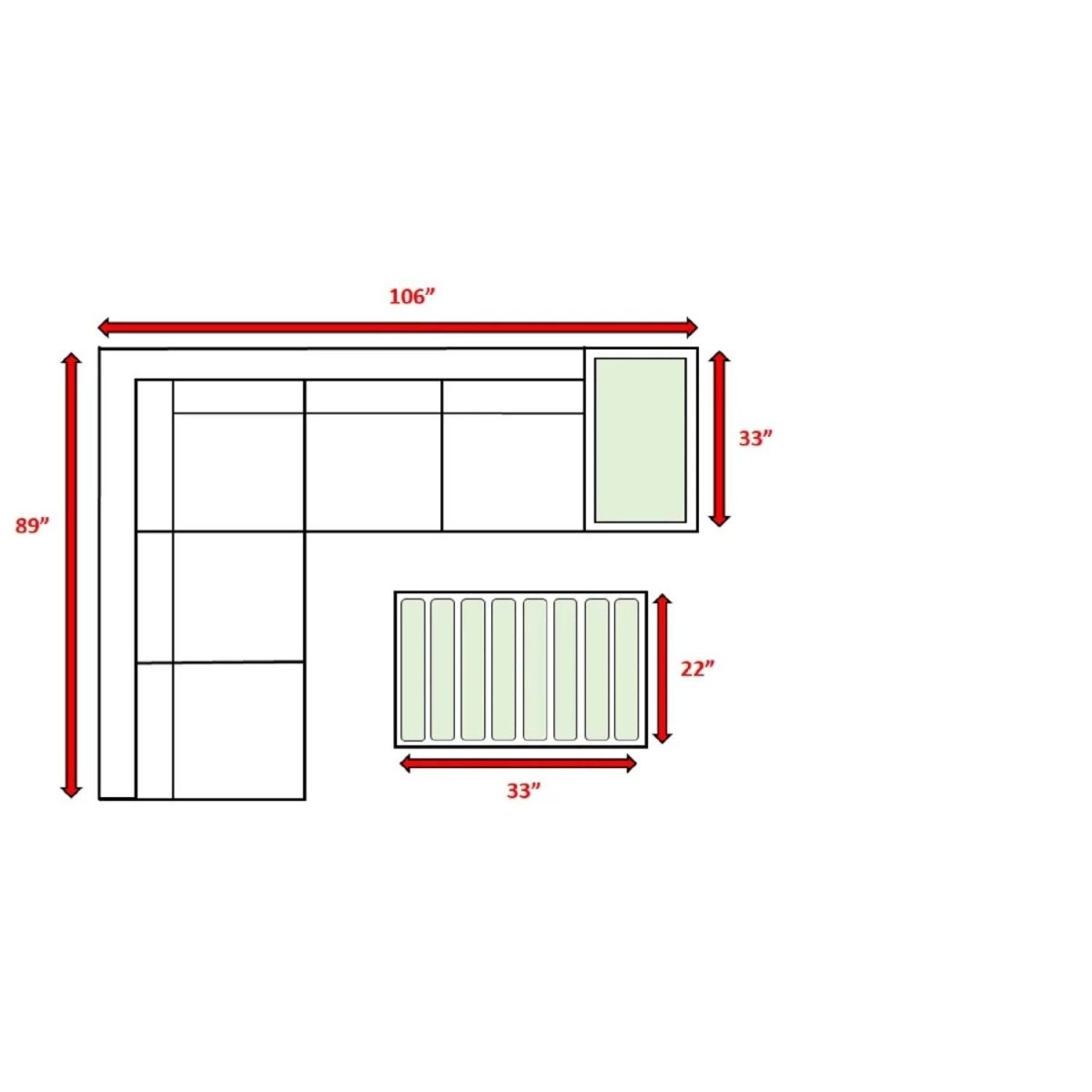 Weather - Resistant Brown Wicker Outdoor 7 - Piece Patio Sectional Set - Driftwood - Omega Lifestyles