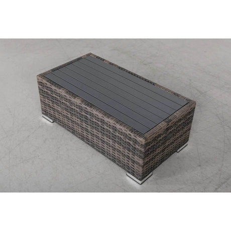 Weather - Resistant Brown Wicker Outdoor 7 - Piece Patio Sectional Set - Driftwood - Omega Lifestyles