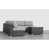 Weather - Resistant Brown Wicker Outdoor 7 - Piece Patio Sectional Set - Driftwood - Omega Lifestyles
