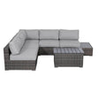 Weather - Resistant Brown Wicker Outdoor 7 - Piece Patio Sectional Set - Driftwood - Omega Lifestyles