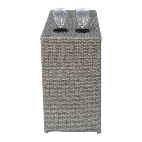 Weather - Resistant Rattan Wicker 7 - Piece Outdoor Lounge Set - Driftwood - Omega Lifestyles