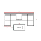 Weather - Resistant Rattan Wicker 7 - Piece Outdoor Lounge Set - Driftwood - Omega Lifestyles