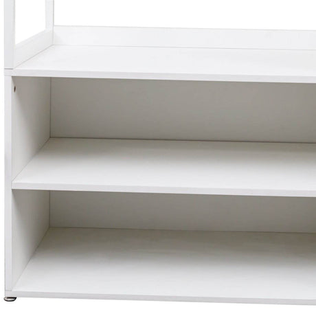 White Particle Board Armoire Wardrobe Closet With Shelves - Sleep Galleria