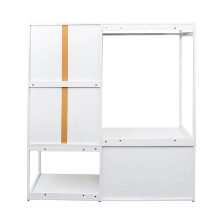 White Particle Board Armoire Wardrobe Closet With Shelves - Sleep Galleria