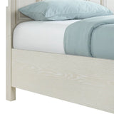 White Wood Classic Queen Storage Bed With Footboard Drawers - Omega Lifestyles