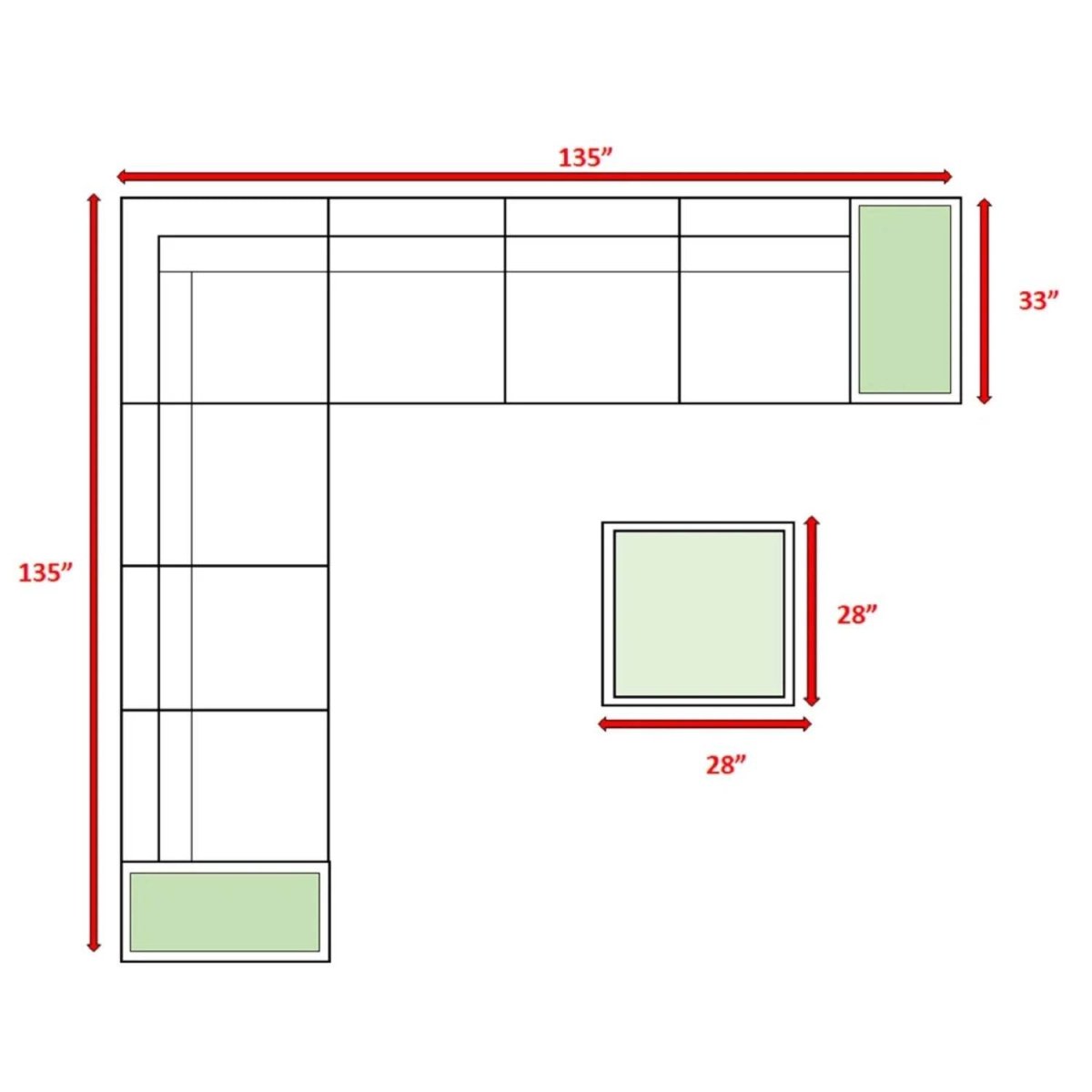 Wicker Outdoor 6 - Person Sectional Seating Group With Cushions - Driftwood - Omega Lifestyles