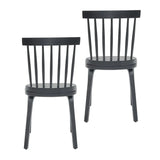 Windsor Wood Farmhouse Spindle Back Dining Chairs Set of 2 - Omega Lifestyles
