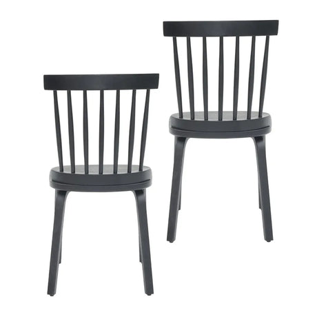 Windsor Wood Farmhouse Spindle Back Dining Chairs Set of 2 - Omega Lifestyles