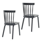Windsor Wood Farmhouse Spindle Back Dining Chairs Set of 2 - Omega Lifestyles