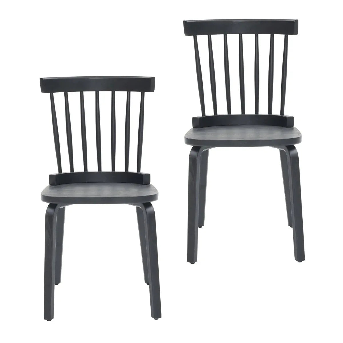 Windsor Wood Farmhouse Spindle Back Dining Chairs Set of 2 - Omega Lifestyles