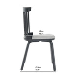 Windsor Wood Farmhouse Spindle Back Dining Chairs Set of 2 - Omega Lifestyles