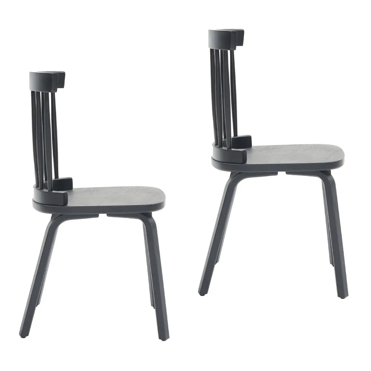 Windsor Wood Farmhouse Spindle Back Dining Chairs Set of 2 - Omega Lifestyles