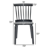 Windsor Wood Farmhouse Spindle Back Dining Chairs Set of 2 - Omega Lifestyles