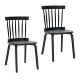Windsor Wood Farmhouse Spindle Back Dining Chairs Set of 2 - Omega Lifestyles