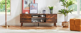 Wooden Fireplace TV Stand with Adjustable Shelf and Storage - Omega Lifestyles