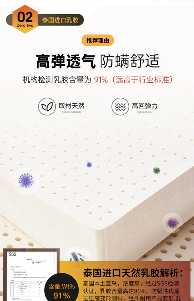 11-Inch Latex Hybrid Mattress Moderate Firmness - Omega Lifestyles